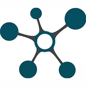 Gemini logo attempt 2: teal network nodes