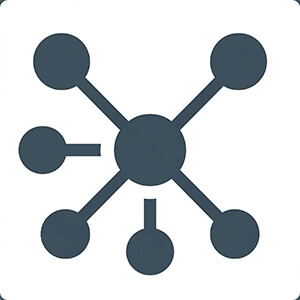Gemini logo attempt 6: rounded square network